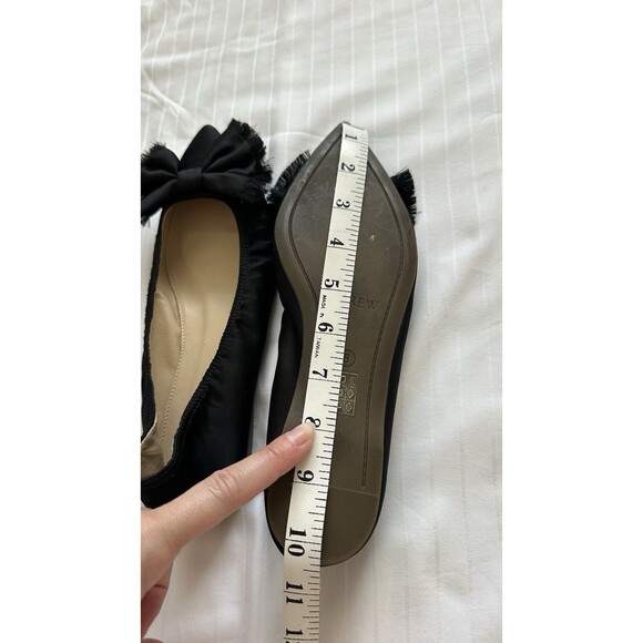 J.Crew Black Flats – Pointed Toe – Frayed Bow Detail – Women’s Size 8 - Picture 6 of 6
